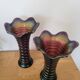 Pair of Imperial vases in iridescent glass