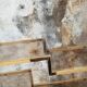 Vintage glazed brass shelf