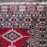 Tapis vintage ouzbek Boukhara fait main en laine – 126 x 181 cm – années 1960
