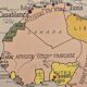 Old geography map school map 1960