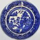 9 Antique Plates 19th Century Blue Willow Pattern Chinese Blue Decor