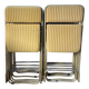 Lafuma folding chairs in velvet and gold metal