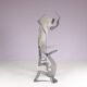 1990s abstract metal sculpture named: mensch mit mensch Guido Hafner German