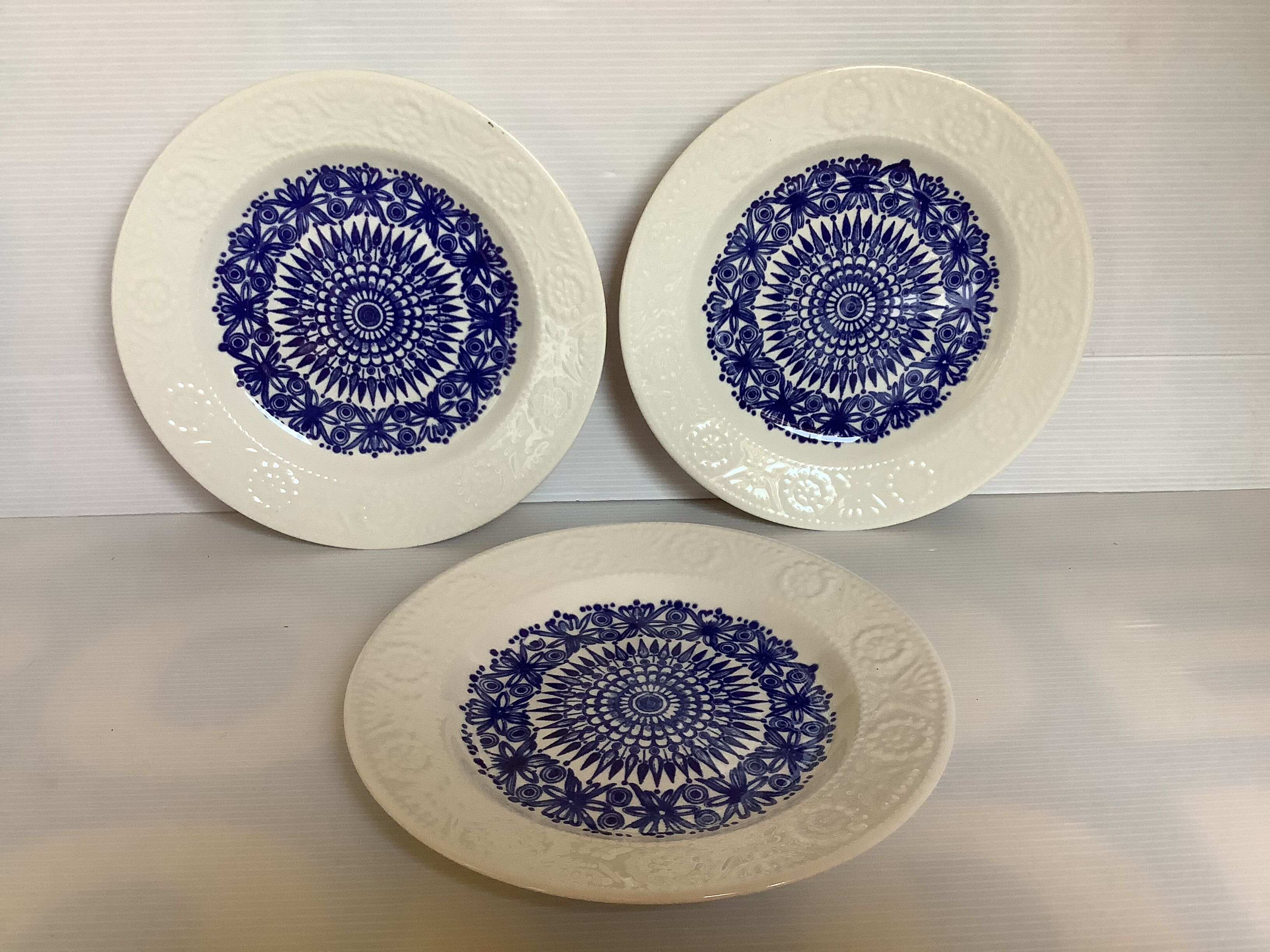 Set of 6 plates Boch La Louvière Belgium