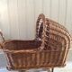 Vintage wicker doll landau