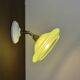 Vintage lampshade in green and gold glass