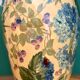 Vintage table lamp with floral decorations and white opaline.