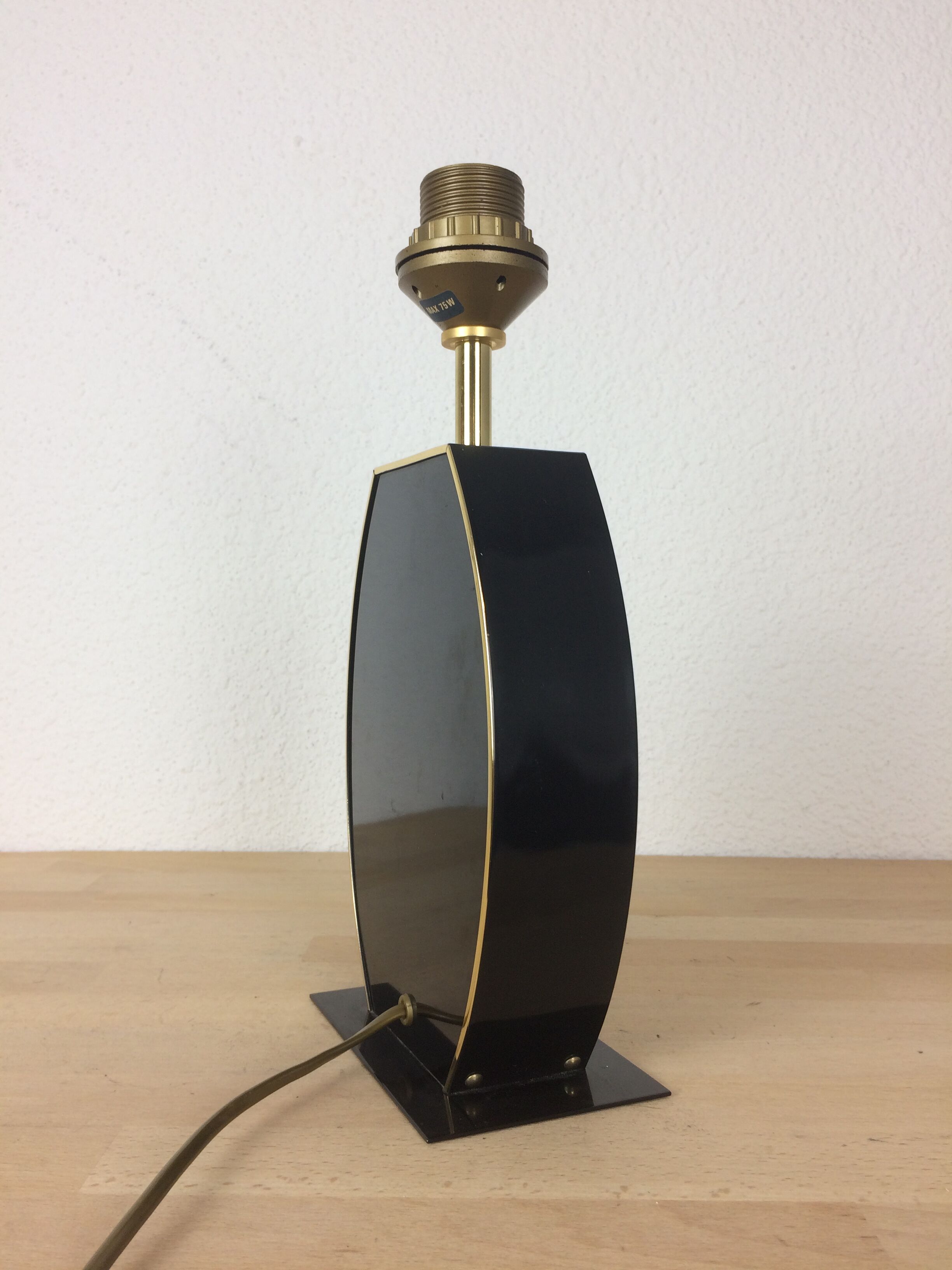 Brass and black lamp foot