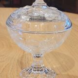 Pressed glass bonbonnière