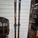 Pair of wooden skis from the 1940s