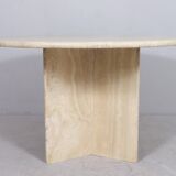 Italian travertine dining table, 1970s