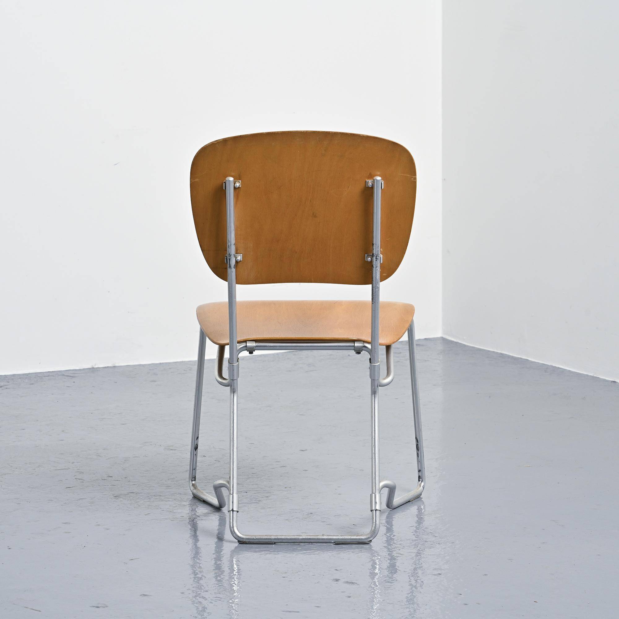 Suite de 6 chaises Alu-Flex par Armin Wirth, vers 1965
