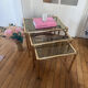 3 nesting bamboo tables
