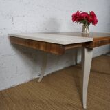 Dining table with art deco extensions revamped curved legs