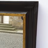 Miroir de style Napoléon III noir et or 60x90cm