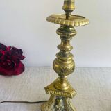 Bronze candlestick lamp base