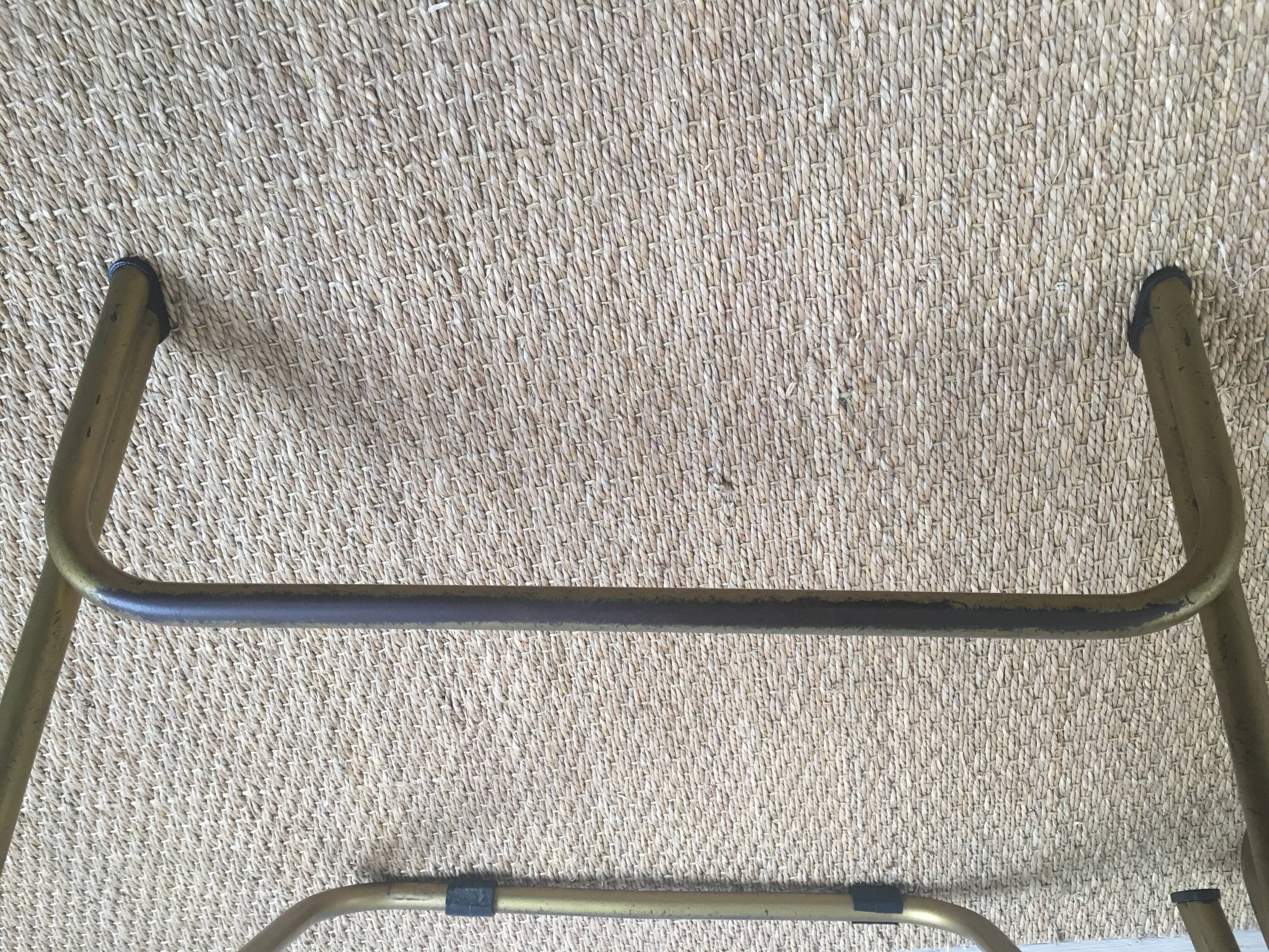 Paire de chaises Lafuma velours moutarde vintage 60/70’s