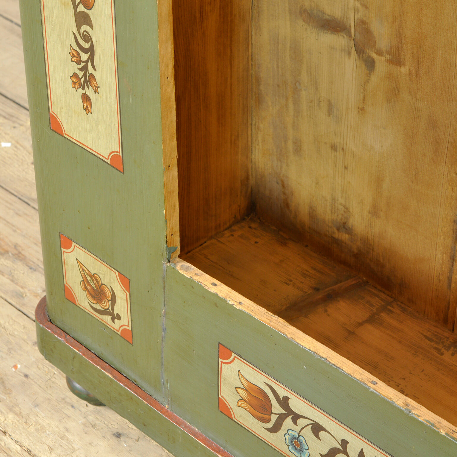 Antique German Hand Painted Cabinet, 1876