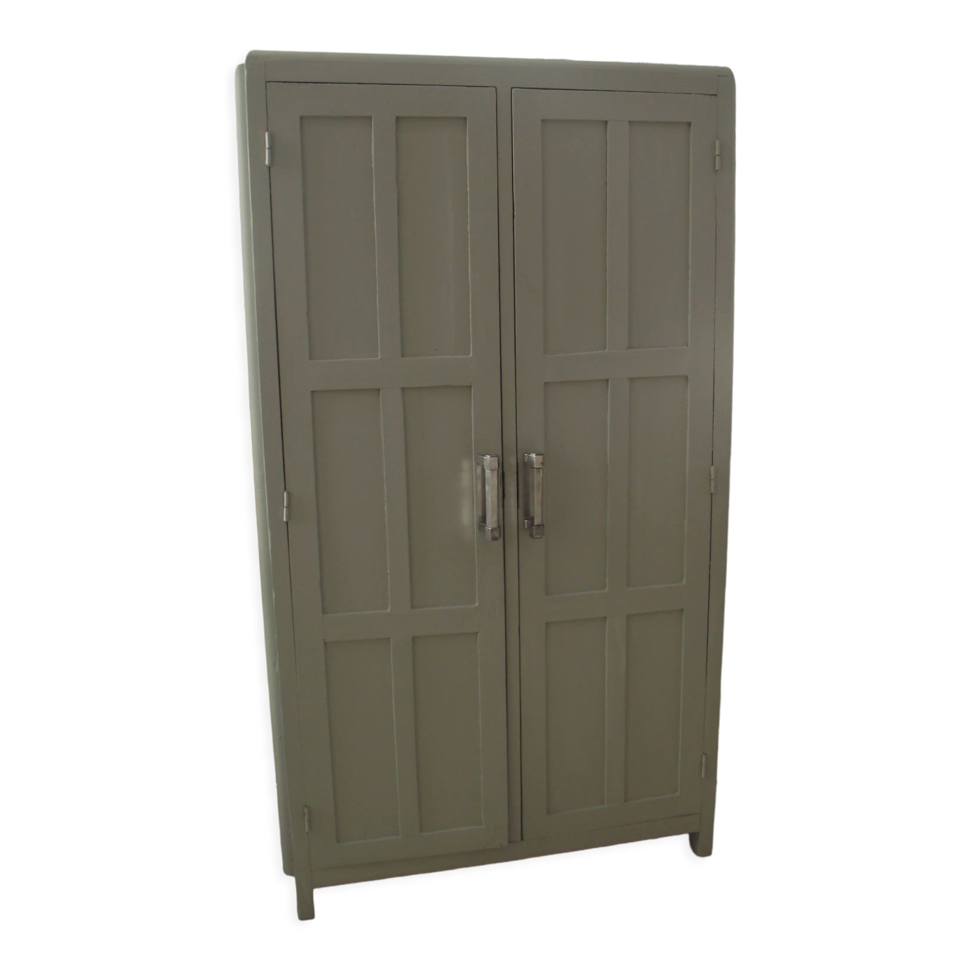 Parisian wardrobe in painted fir from the 30s 40s