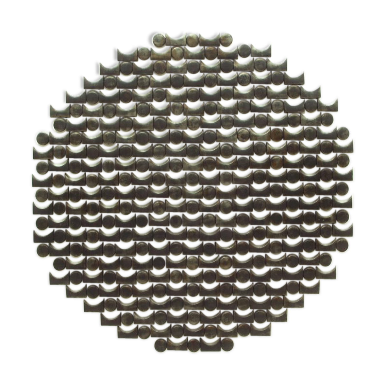 Huge German Steel Brutalist Wall Art, 1960s
