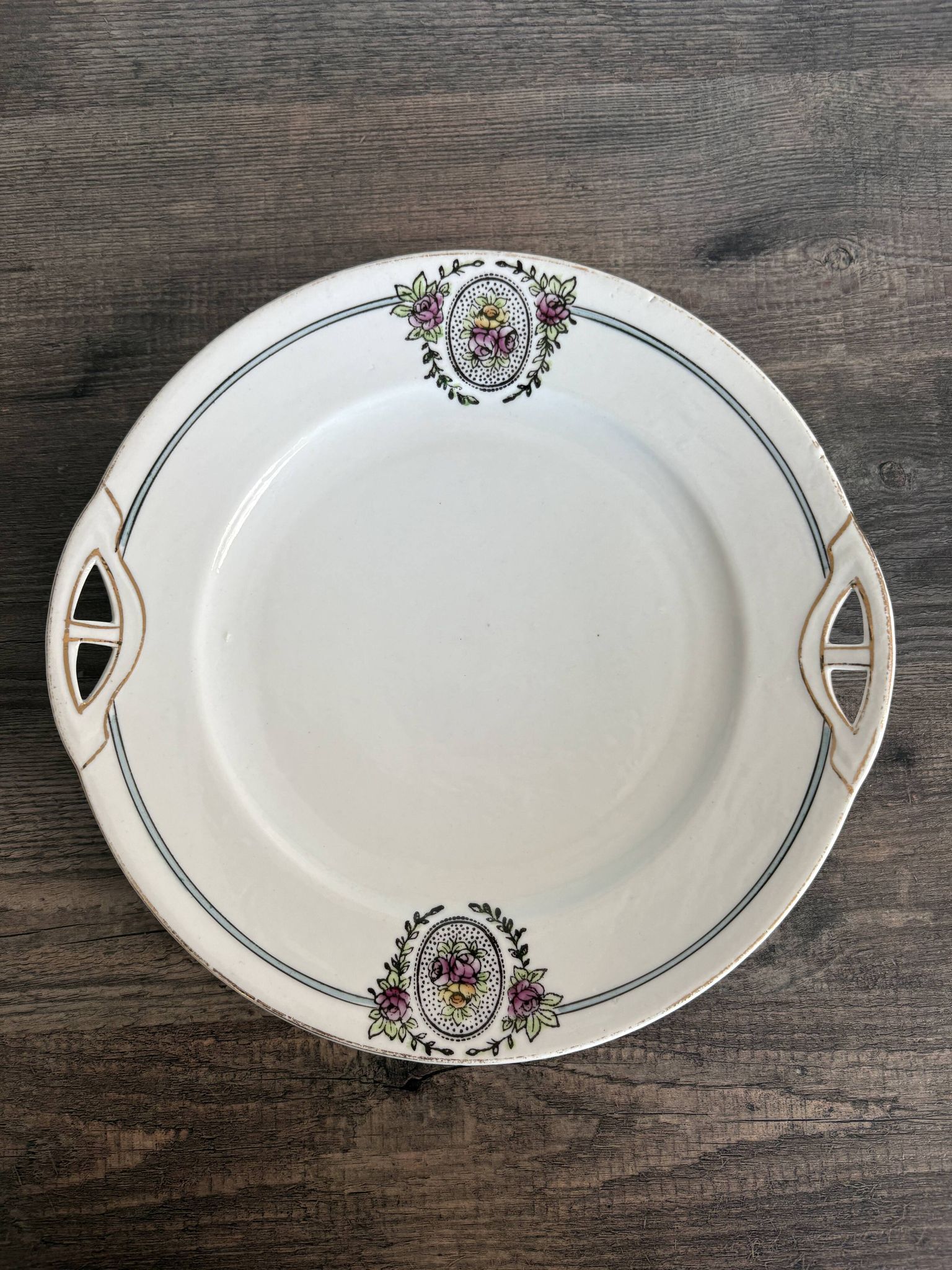 Vintage Art Deco handled dish