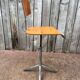 Vintage industrial workshop stool, height adjustable, 1960s.