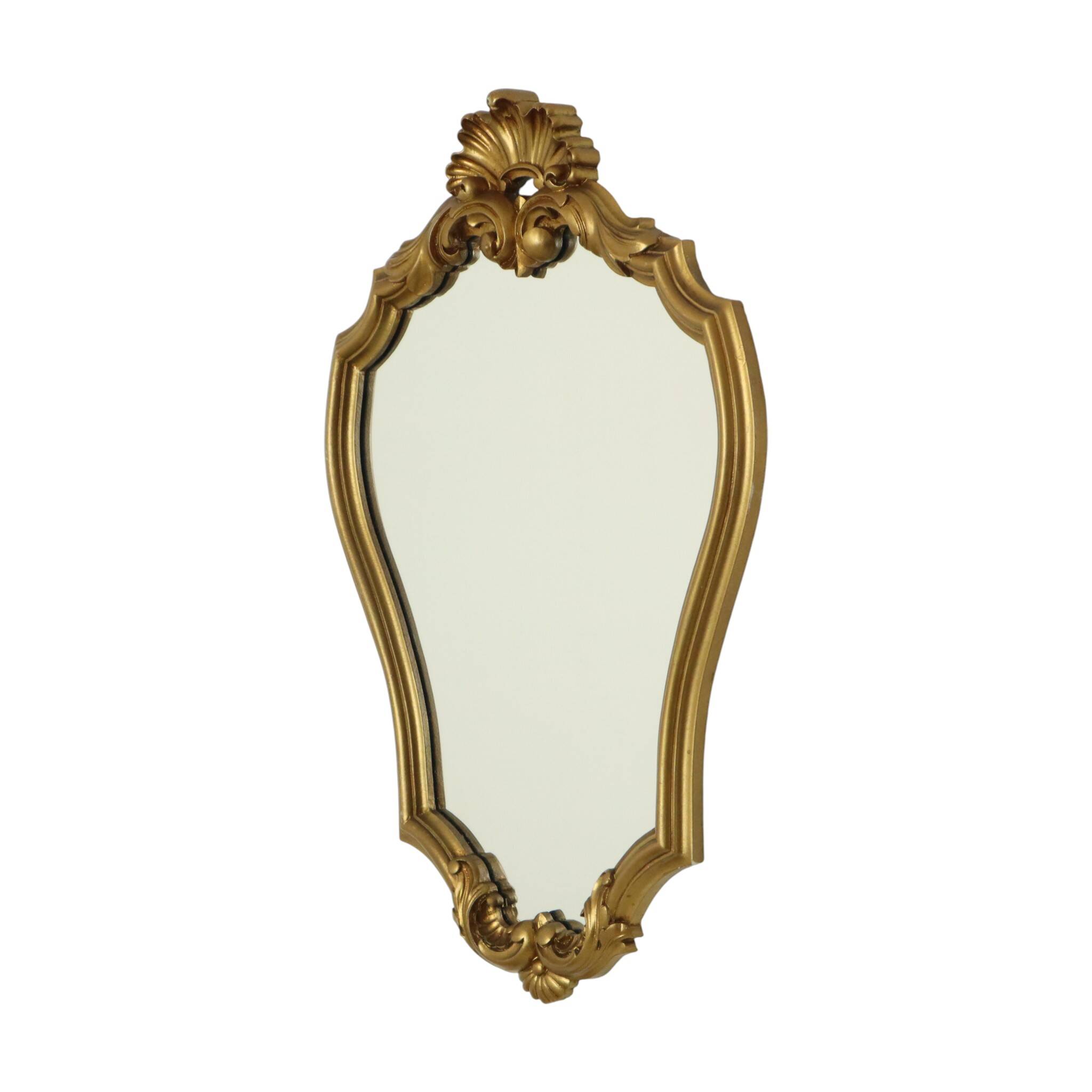 Vintage Gold Mirror Baroque Style Classic Crested Mirror 61cm