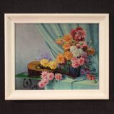 French signed painting still life from the 20th century