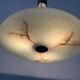 Art Deco ceiling light in green glass, 1940s, Germany