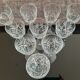 Set of 10 antique crystal glasses