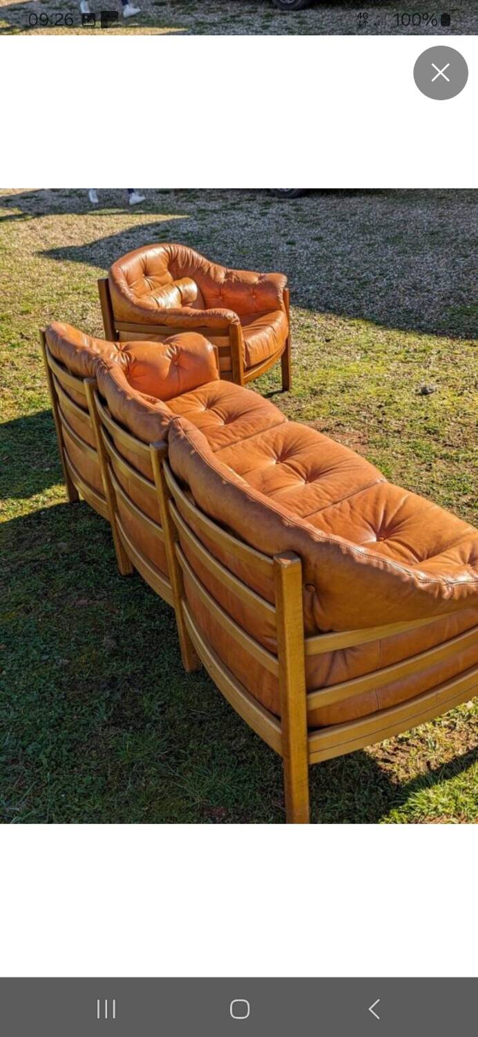 Canapé suédois Arne Norell années 60/70