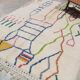 Large handmade colourful rug, 305 x 205 cm - G1082