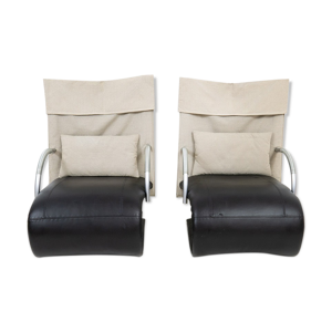 Paire de chaises « zen » design claude brisson pour ligne roset 80s