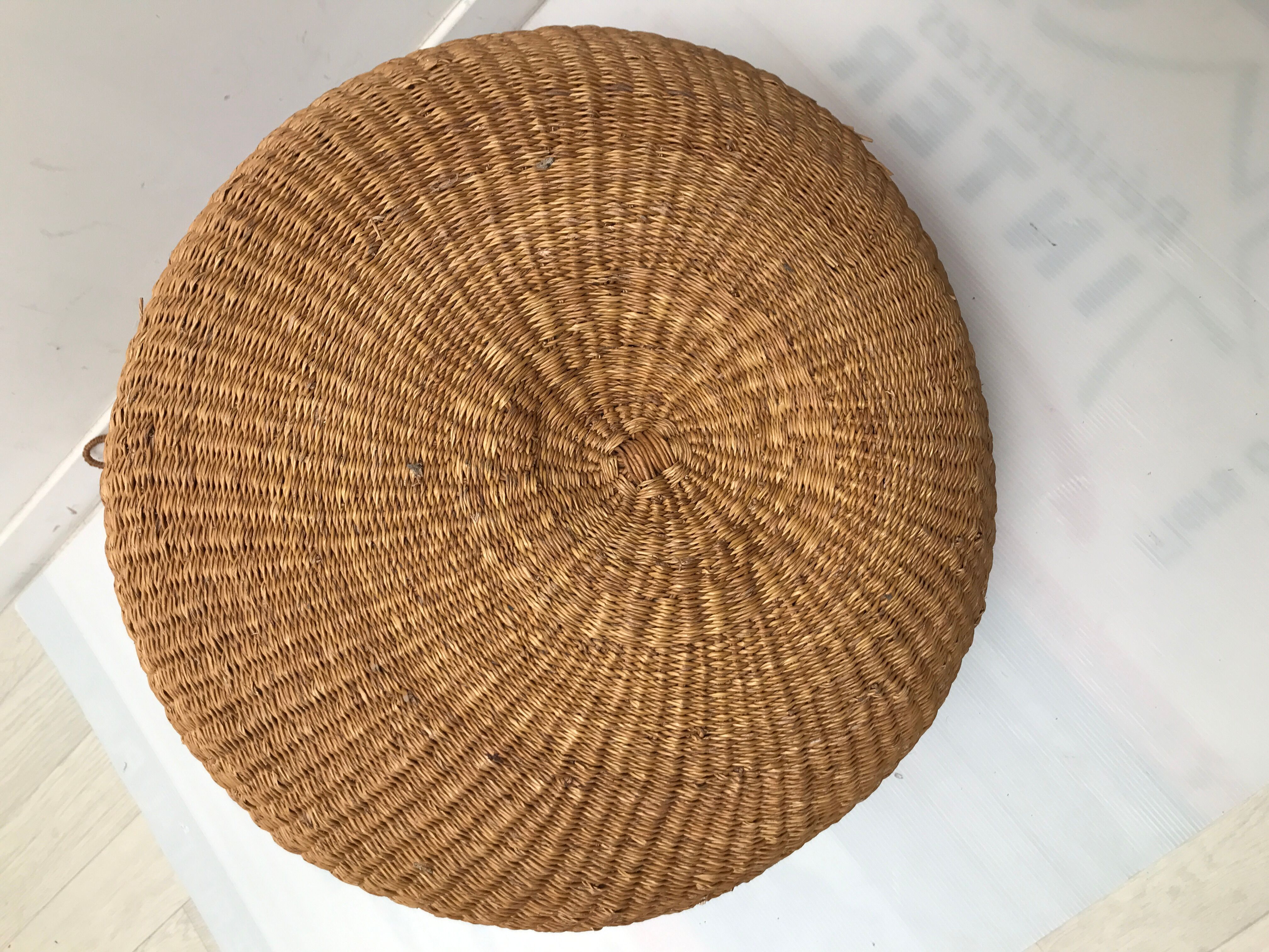 Vintage old wicker basket basket