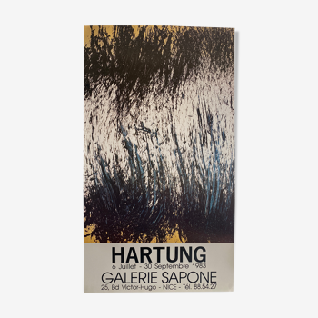 Affiche d'exposition Hartung - galerie Sapone 1983
