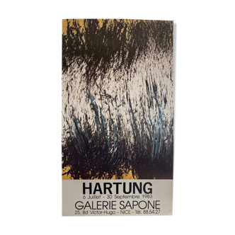 Exhibition poster Hartung - Sapone Gallery 1983