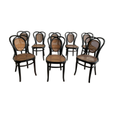 Série de 8 chaises viennoises N.33 de J&J Kohn, 1900