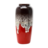 Red floor vase fat lava W-Germany '