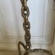 Brutalist floor lamp with chain links