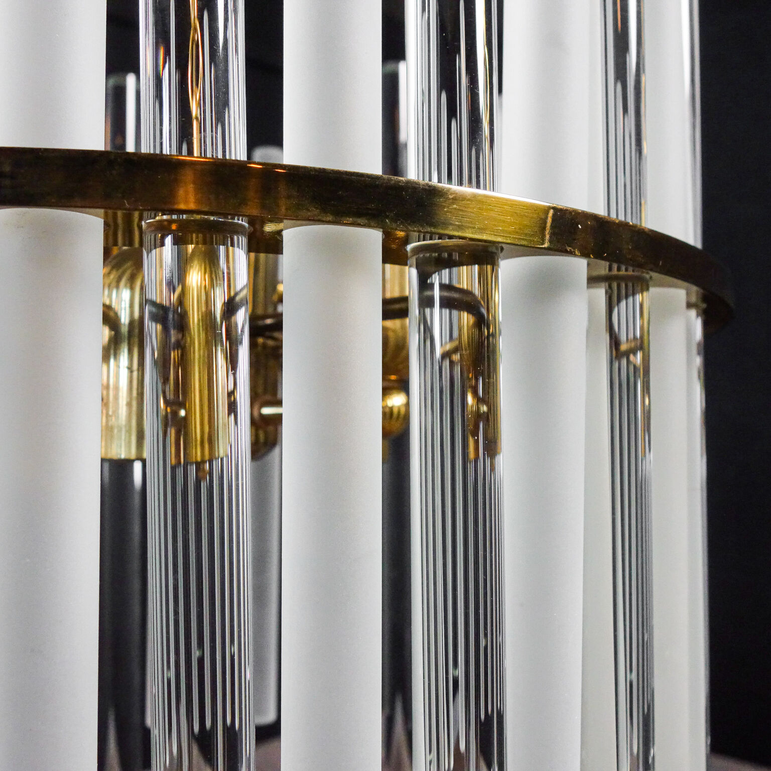 Vintage christoph palme design chandelier - glass pegs - 1960s