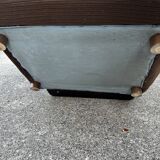 Velvet and chrome armchair italy 60s
