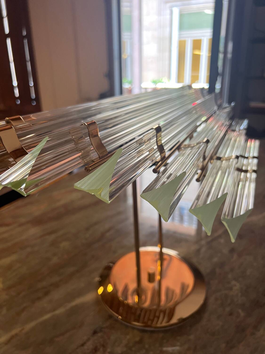 Vintage 1960’s Venini Style Murano Glass Ceiling Chandelier Light