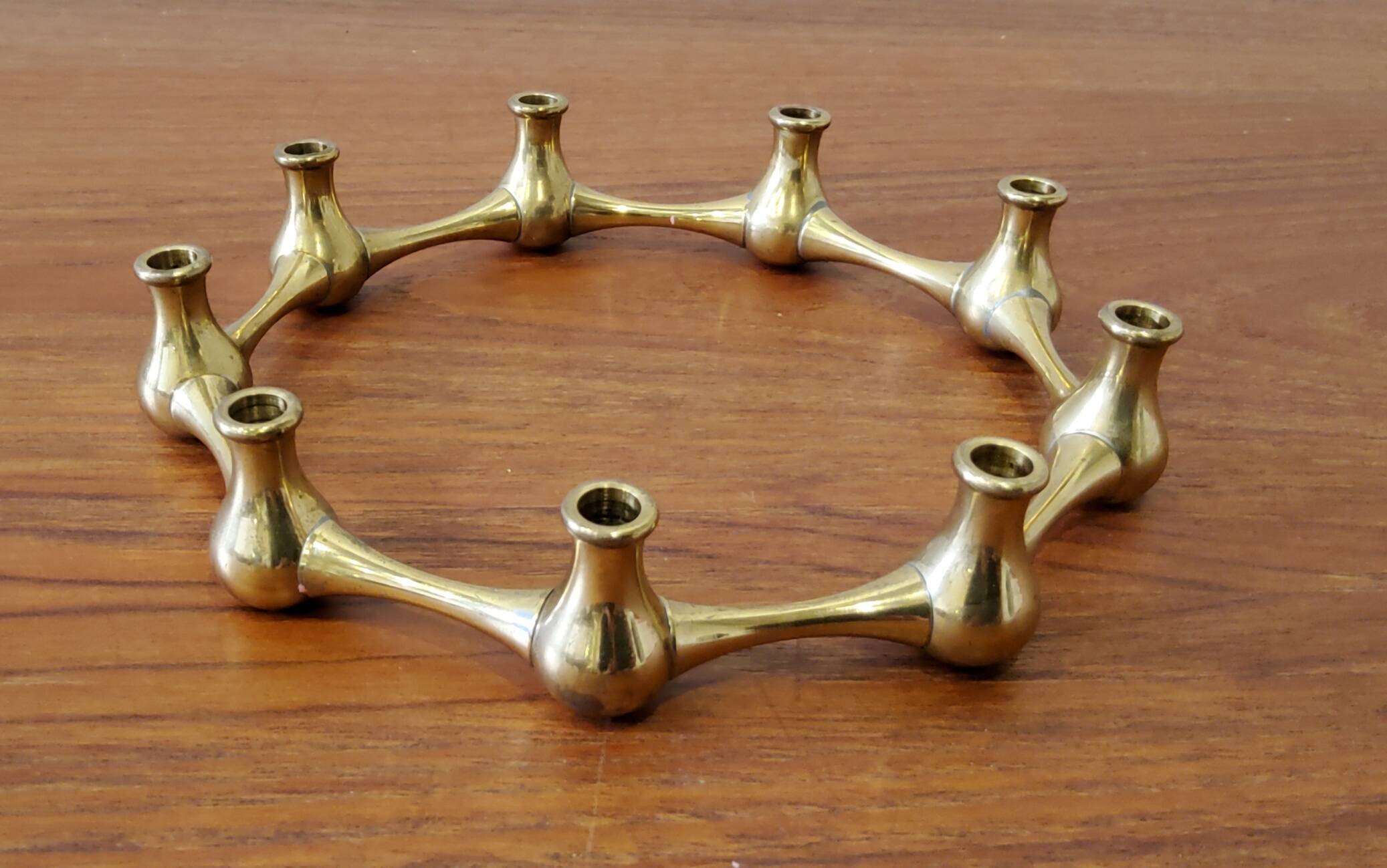 Brass candlestick, Jens Quistgaard, Denmark, 1950s