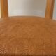 Set of 4 vintage chairs in solid beech and caramel faux leather.