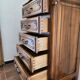Antique chest of drawers with 5 solid wood drawers (Louis XV style)