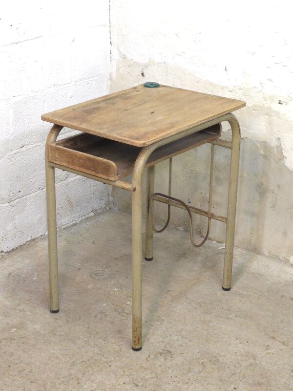 Bureau d'écolier simple 1960 avec casier