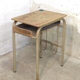Simple school desk from 1960 with locker.
