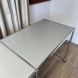 USM Haller desk in matte silver