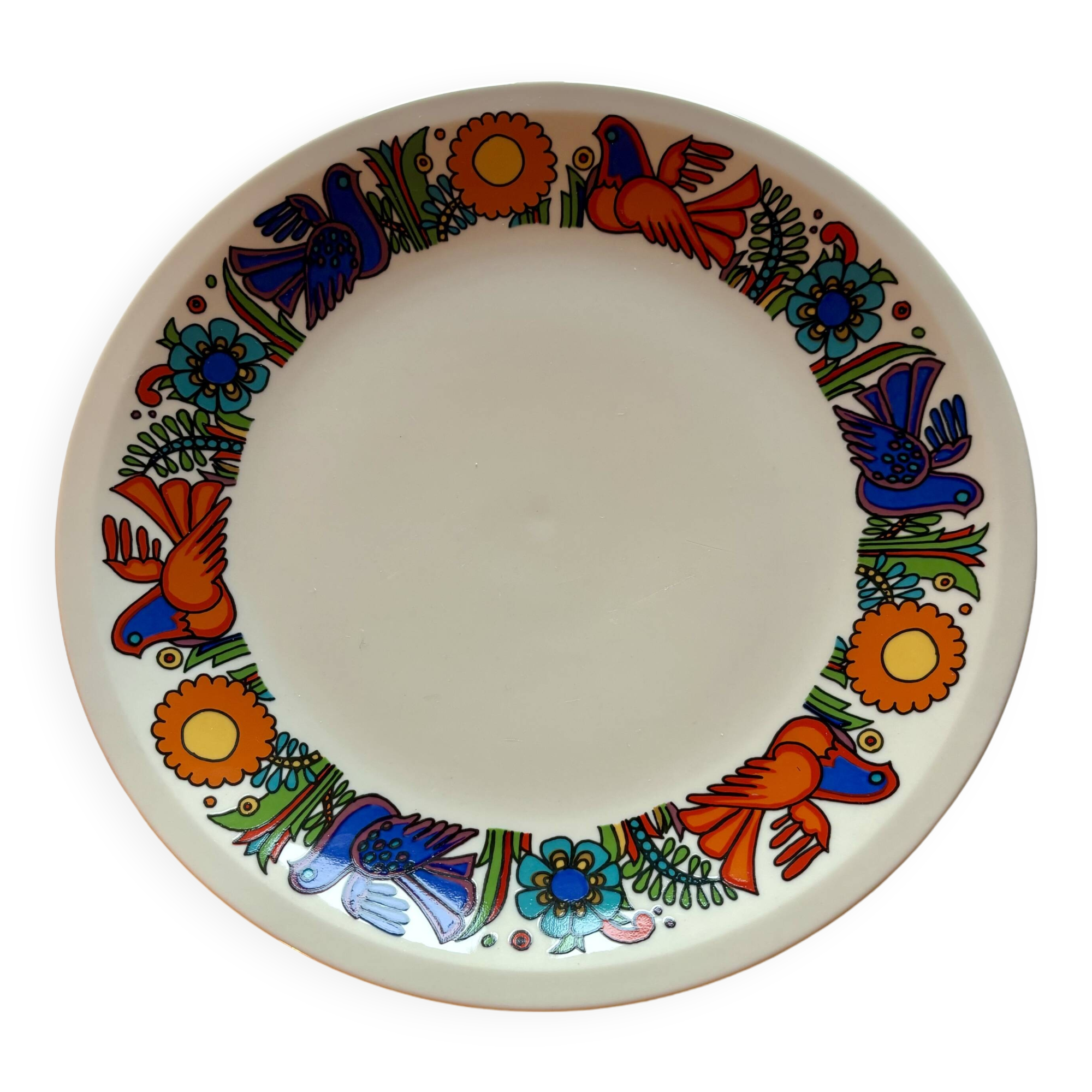6 Villeroy and Boch Acapulco flat plates 1967 vintage