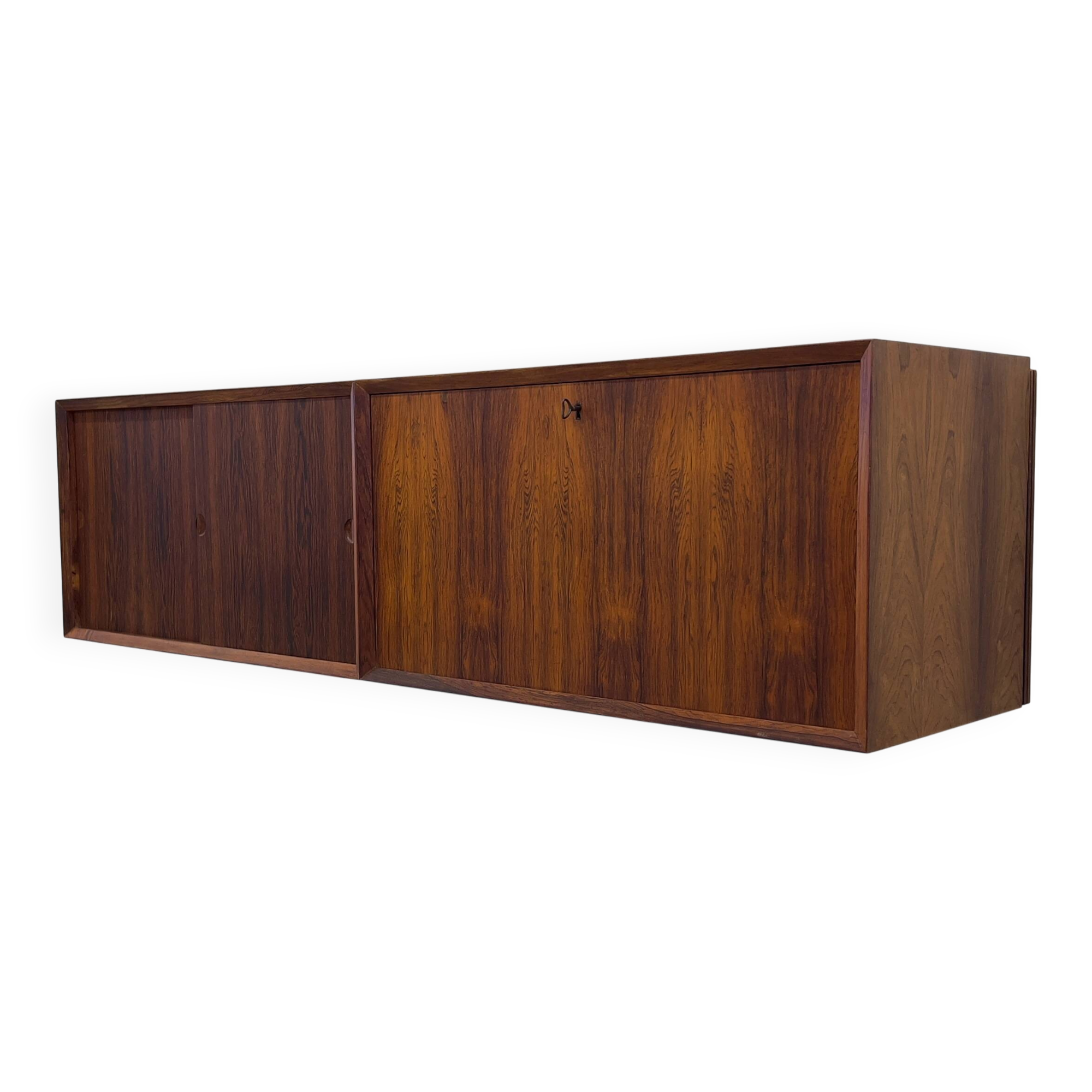 Poul Cadovius Royal System Rosewood Wall Mounted Sideboard 5